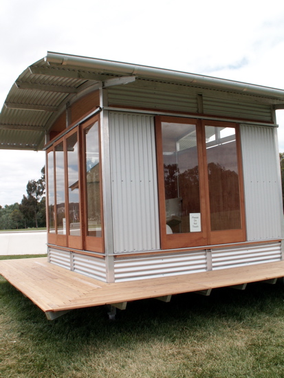 Wood and corrugated iron structure