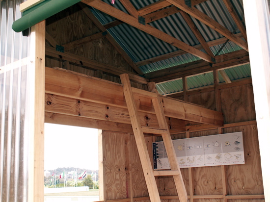 Loft in wooden hut