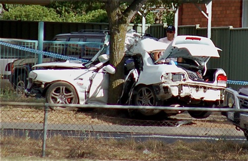 Car crash on Majura Ave