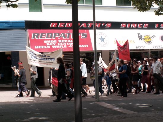 Civil Liberties Protestors in Garema Place