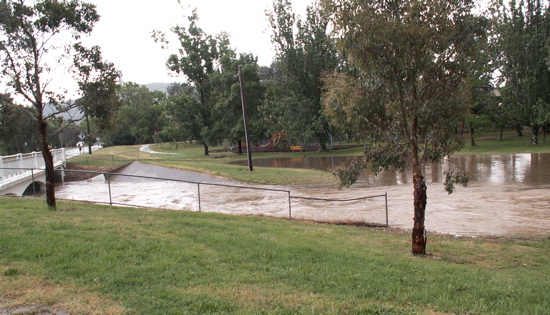 Sullivans Creek in Flood