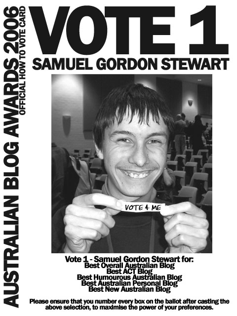 Vote 1 Samuel Gordon-Stewart