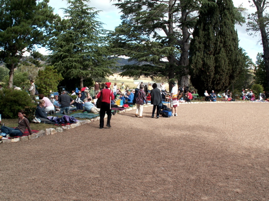 Christmas picnicker's at Lanyon