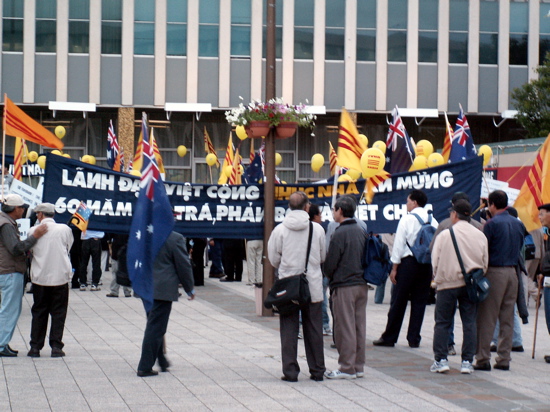 South Vietnamese and Australian flags